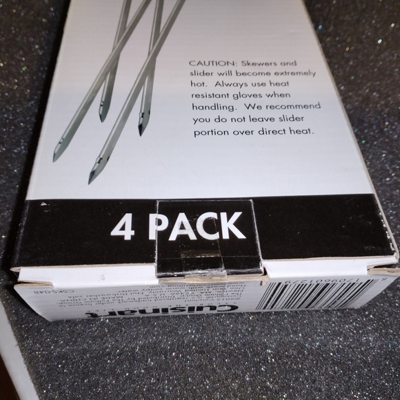 Cuisinart SLIDING DOUBLE SKEWER Keeps Food Steady PACK (SET OF 4) - Picture 5 of 8